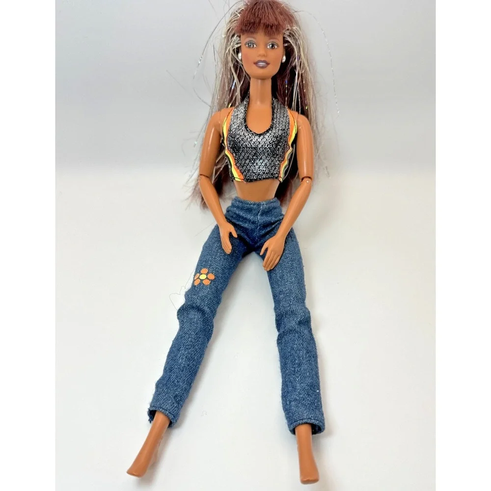 1998 Barbie Beyond Pink Teresa Doll Brunette Outfit Sunglasses Mattel Vintage